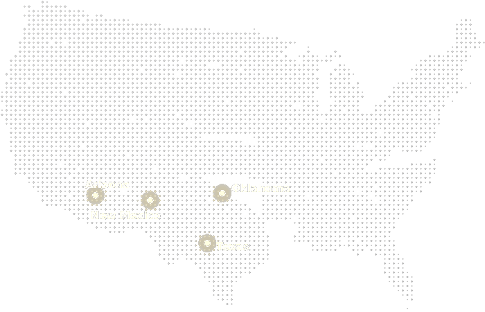 Map highlighting Texas, Oklahoma, New Mexico and Arizona — the states RealLyfe Lawyer serves